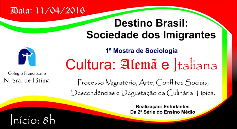 1ª Mostra de Sociologia: Cultura Alemã e Italiana