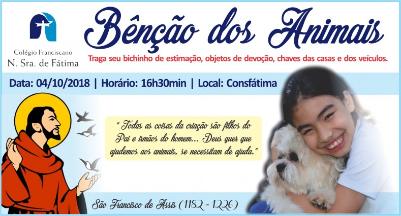 Convite: Benção dos Animais